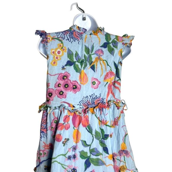 Banjanan Chandra dress cool blue Size XS spring print cotton - Picture 4 of 7